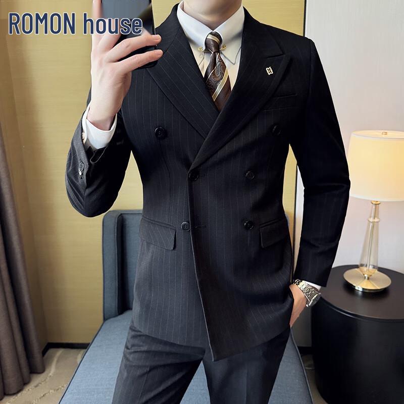 ROMON Men s Striped 3-Piece Suit Set M
ROMON Men s Striped 3-Piece Suit Set M