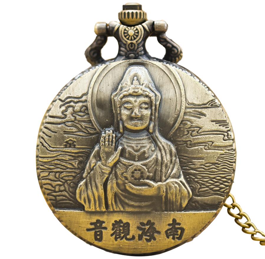 Retro Bronze Steampunk Nanhai Guanyin Flip-Back Quartz Necklace Series Commemorative Pocket Watch For Male And Female Students бронзовий
Retro Bronze Steampunk Nanhai Guanyin Flip-Back Quartz Necklace Series Commemorative Pocket Watch For Male And Female Students бронзовий