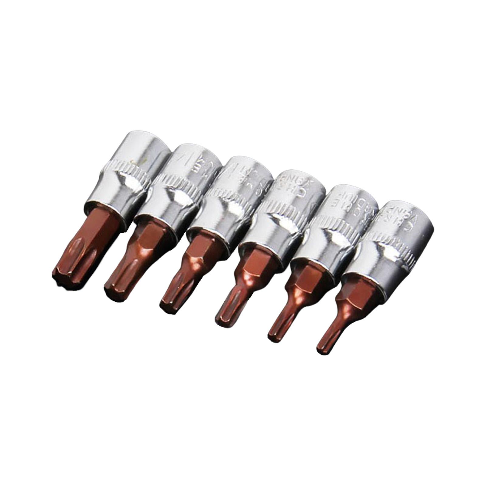 Multipurpose 1/4 Drive 6 Sockets Set Sockets Bit Hardened Alloy Steel Maintenance tool for Electrical System Repairs
Multipurpose 1/4 Drive 6 Sockets Set Sockets Bit Hardened Alloy Steel Maintenance tool for Electrical System Repairs