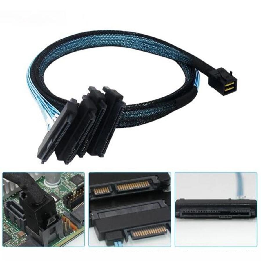 Внутренний SFF-8643 Mini SAS HD к 29-контактным разъемам SFF-8482 с 15-контактным портом SAS
Внутренний SFF-8643 Mini SAS HD к 29-контактным разъемам SFF-8482 с 15-контактным портом SAS
