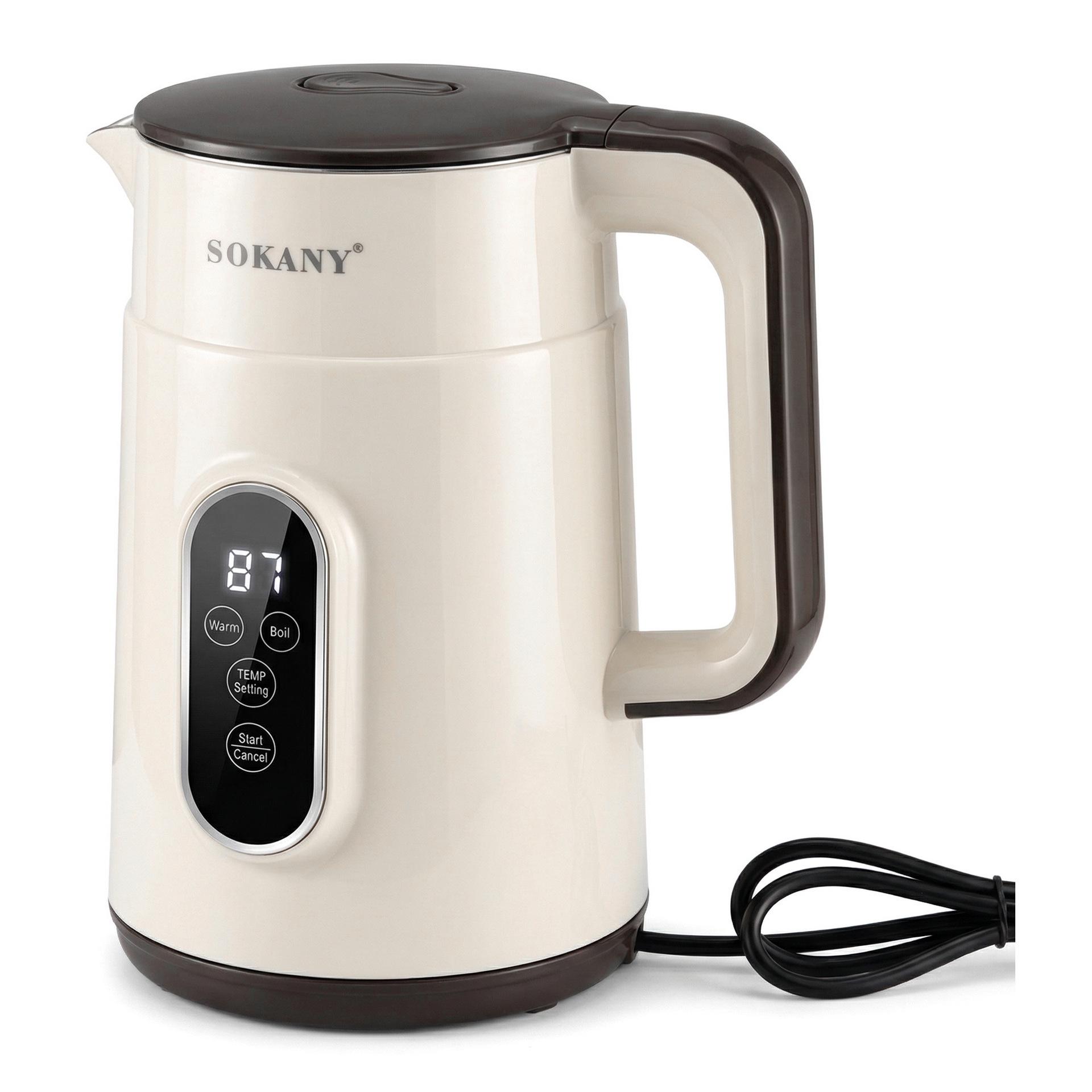 Electric Kettle 1500W, 1.7L, 5 Temperature Settings with Keep Warm Function EU Standard 220V слоновая кость/белый
Electric Kettle 1500W, 1.7L, 5 Temperature Settings with Keep Warm Function EU Standard 220V слоновая кость/белый