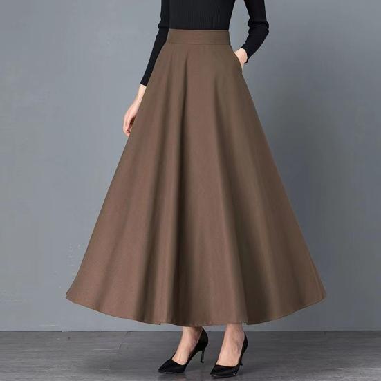 Maxi Skirt High Waist A-Line Long Skirt with Pockets Breathable Slimming Large Hem Design Office Lady Skirt 3XL
Maxi Skirt High Waist A-Line Long Skirt with Pockets Breathable Slimming Large Hem Design Office Lady Skirt 3XL