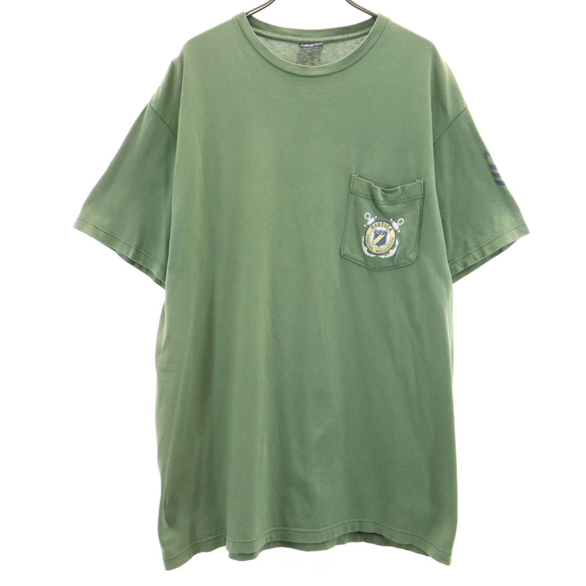 NAUTICA 90s Made in USA Old Short sleeve T-shirt M Green system Poke T Men s Used
NAUTICA 90s Made in USA Old Short sleeve T-shirt M Green system Poke T Men s Used