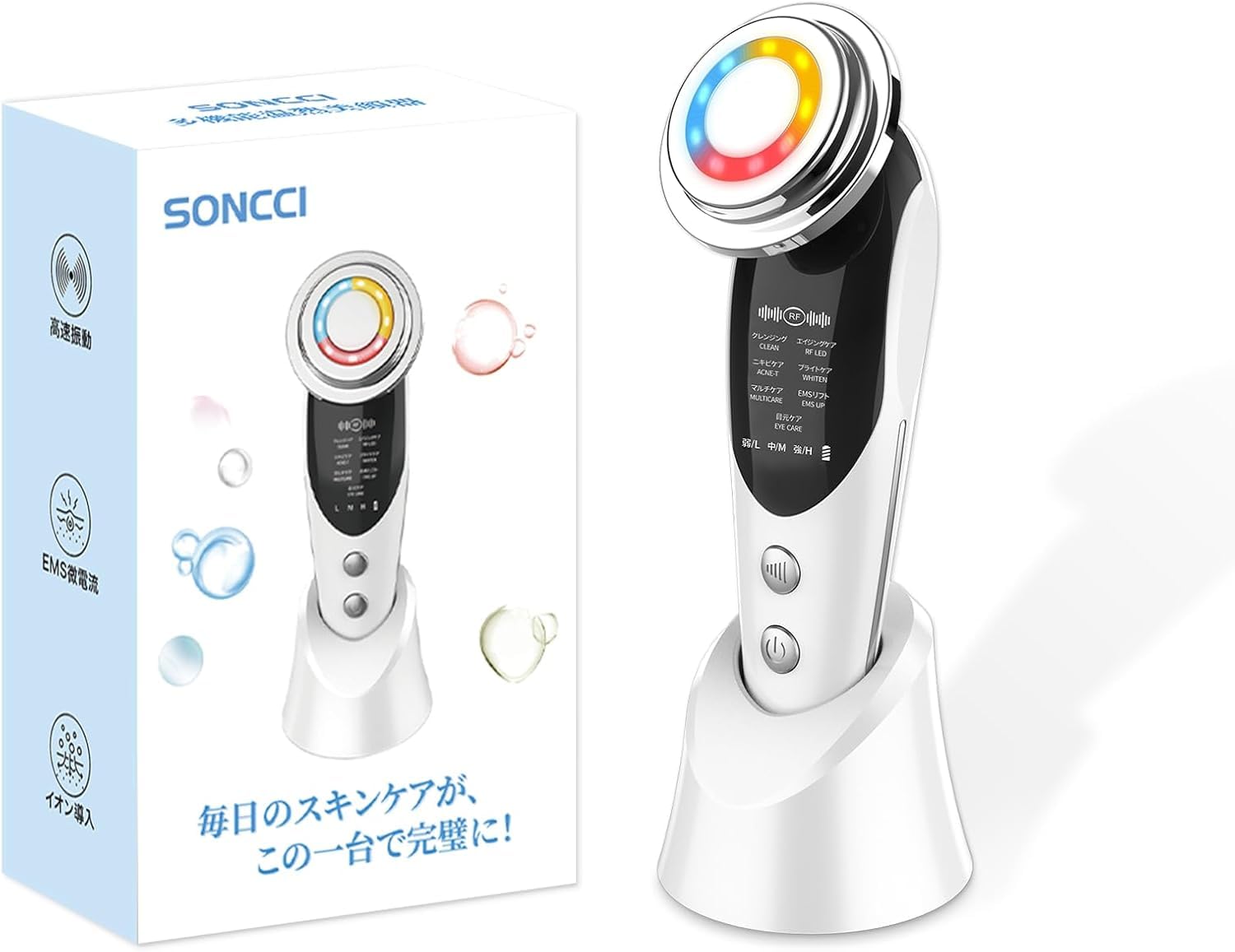 SONCCI Facial Beauty EMS RF Beauty Device with Ion Pore Beauty Device for Home Beauty USB Unisex Device, Heat, Vibration, Iontophoresis, Extraction,
SONCCI Facial Beauty EMS RF Beauty Device with Ion Pore Beauty Device for Home Beauty USB Unisex Device, Heat, Vibration, Iontophoresis, Extraction,