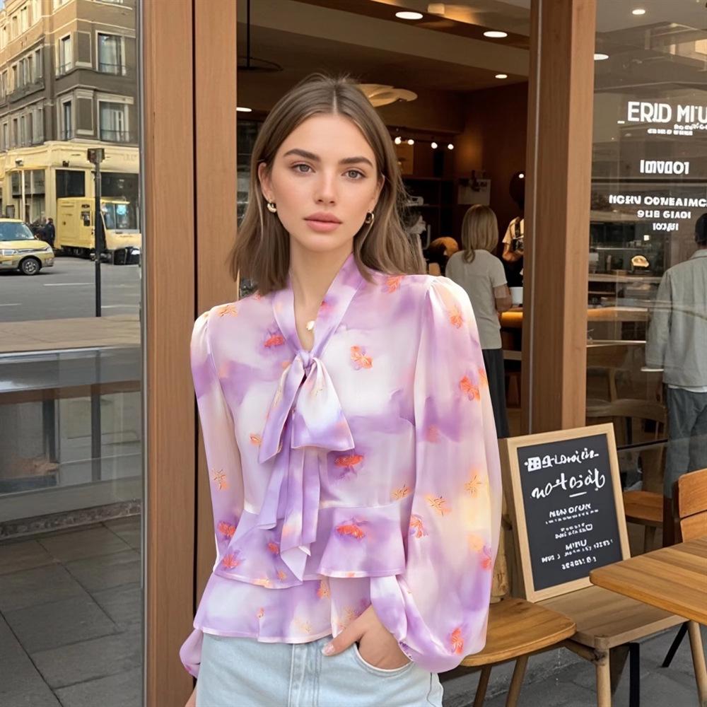 2025 Spring/Summer Women s Loose Casual Chiffon Ruffle Tie-Decorated Layered Blouse Small
2025 Spring/Summer Women s Loose Casual Chiffon Ruffle Tie-Decorated Layered Blouse Small