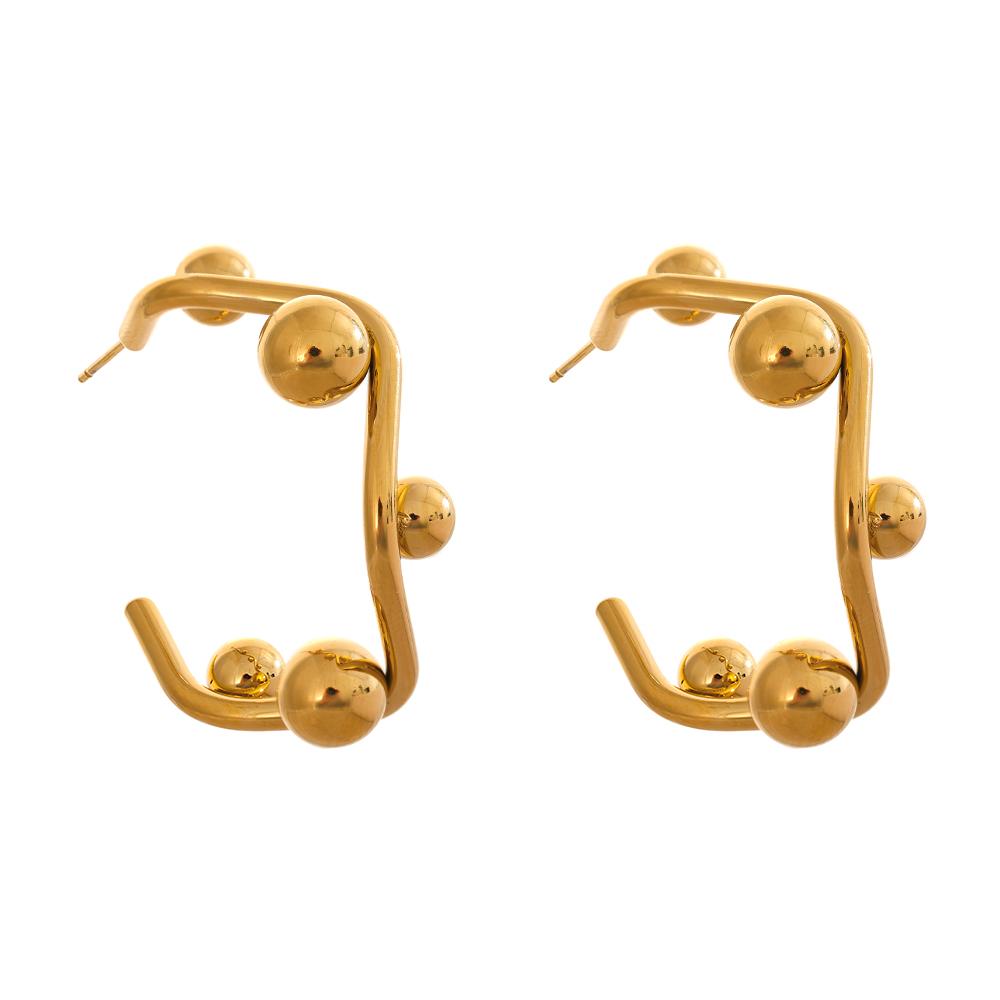Yhpup Stylish Unique Stainless Steel Round Beads C-Shape Huggie Earrings Prevent Allergy Distinctive Daily Jewelry for Women
Yhpup Stylish Unique Stainless Steel Round Beads C-Shape Huggie Earrings Prevent Allergy Distinctive Daily Jewelry for Women