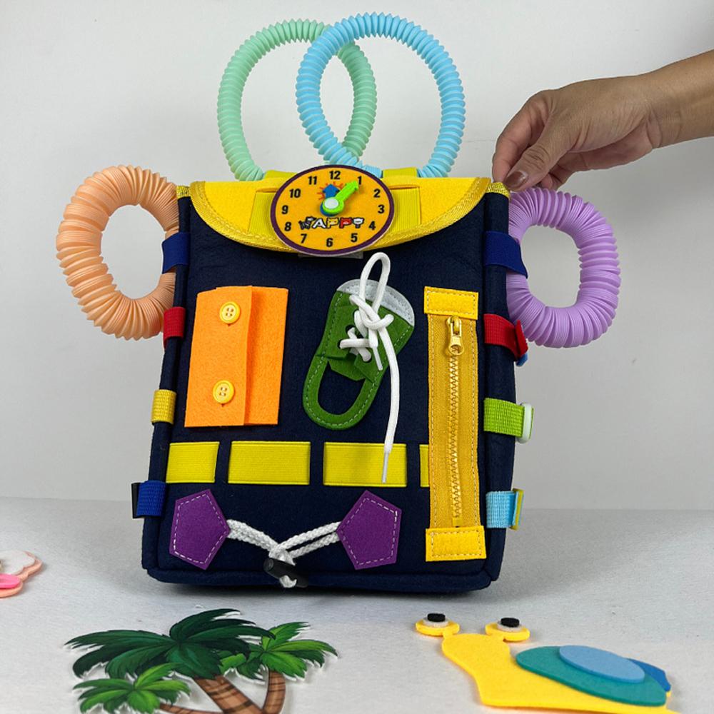 YT-66 Toddlers Busy Board Felt Backpack Montessori Toy for Basic Life Skills Learning Navy Blue
YT-66 Toddlers Busy Board Felt Backpack Montessori Toy for Basic Life Skills Learning Navy Blue