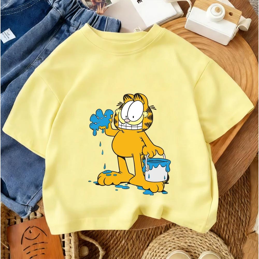 Kids Cartoon Crew Neck Tee Garfield For Boys Girls Summer Casual Street Daily Wear 110
Kids Cartoon Crew Neck Tee Garfield For Boys Girls Summer Casual Street Daily Wear 110