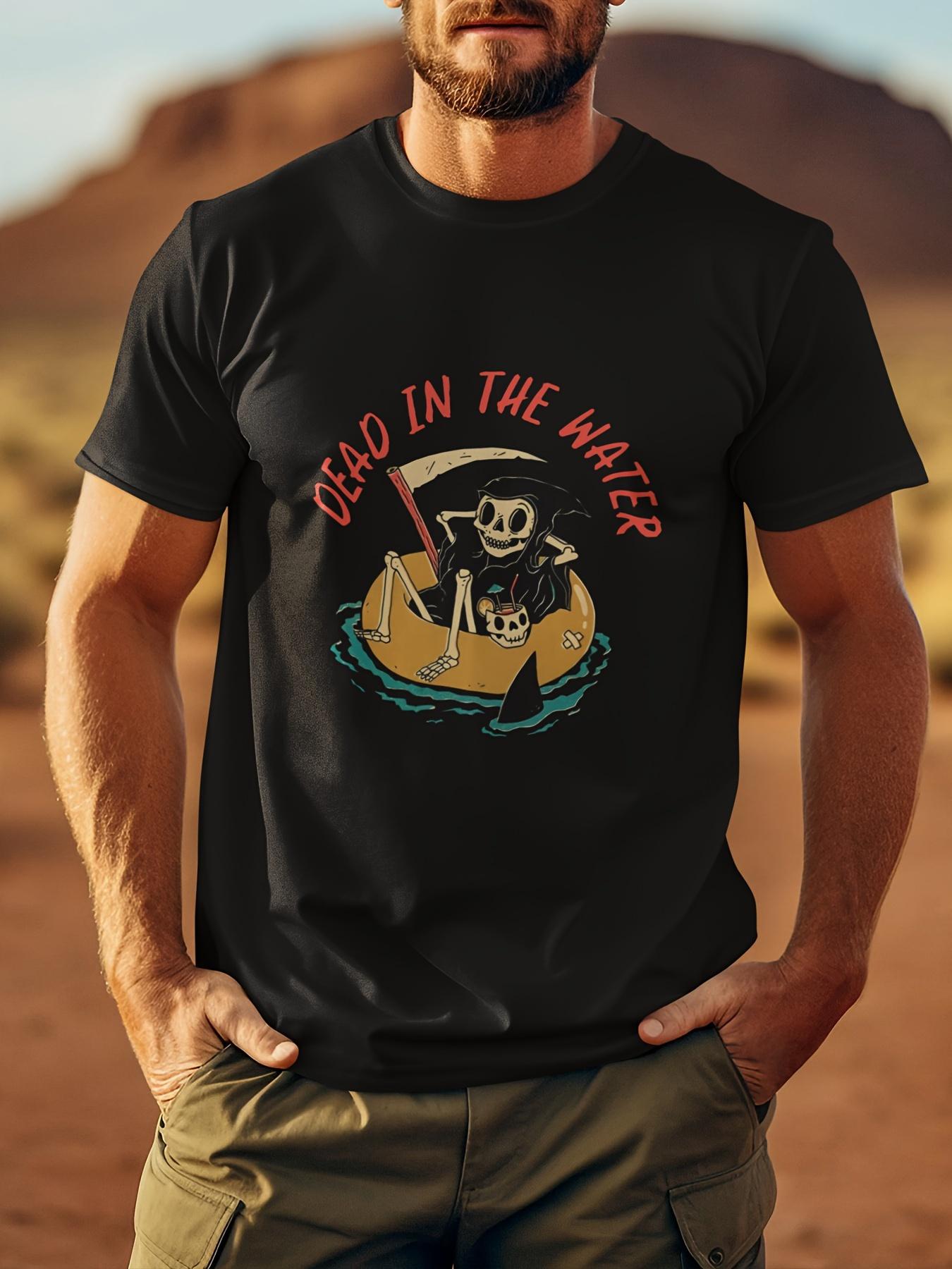 Gothic Halloween T-shirt - Died in The Water Pirate Skeleton Graphic Tee - Soft Breathable Cotton Shirt for Costume Parties XXXXL
Gothic Halloween T-shirt - Died in The Water Pirate Skeleton Graphic Tee - Soft Breathable Cotton Shirt for Costume Parties XXXXL