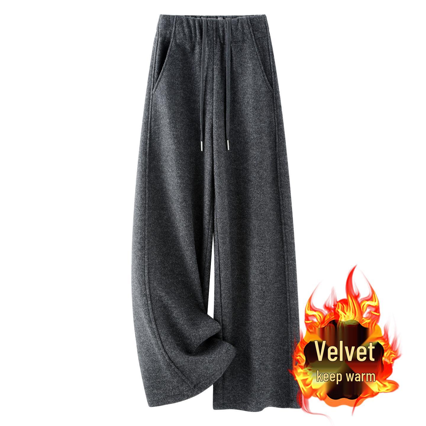 Women s Light Grey Wide-Leg Velvet Wool Pants, High-Waisted Slim Fit, Autumn/Winter 2025 XL
Women s Light Grey Wide-Leg Velvet Wool Pants, High-Waisted Slim Fit, Autumn/Winter 2025 XL