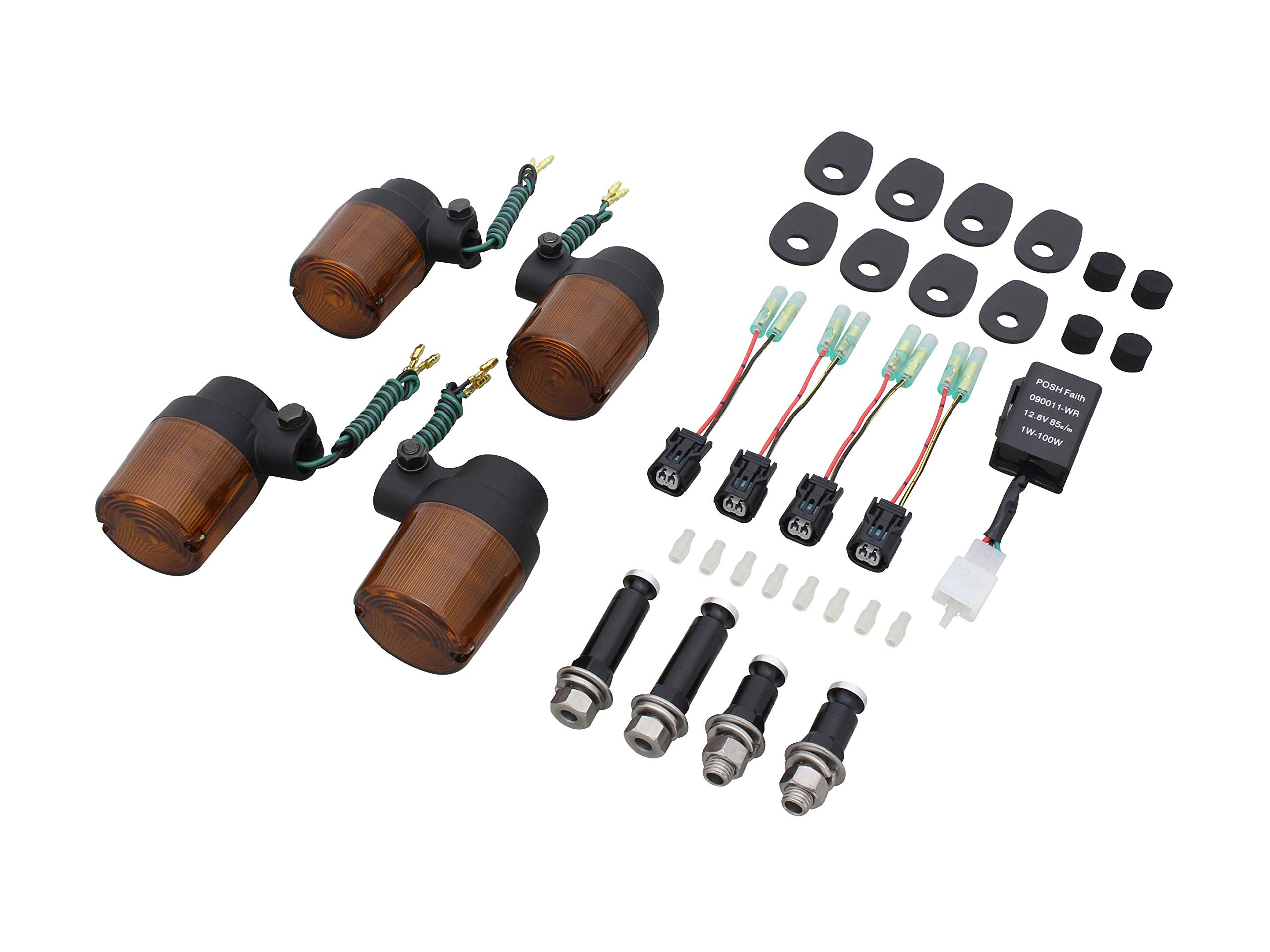 POSH FAITH Motorcycle Accessories Turn Signal Kit Superbike Turn Signal Kit Z650RS Black Lens Z900RS/CAFE (18-25) (22-24) Body/Orange 132093-16
POSH FAITH Motorcycle Accessories Turn Signal Kit Superbike Turn Signal Kit Z650RS Black Lens Z900RS/CAFE (18-25) (22-24) Body/Orange 132093-16