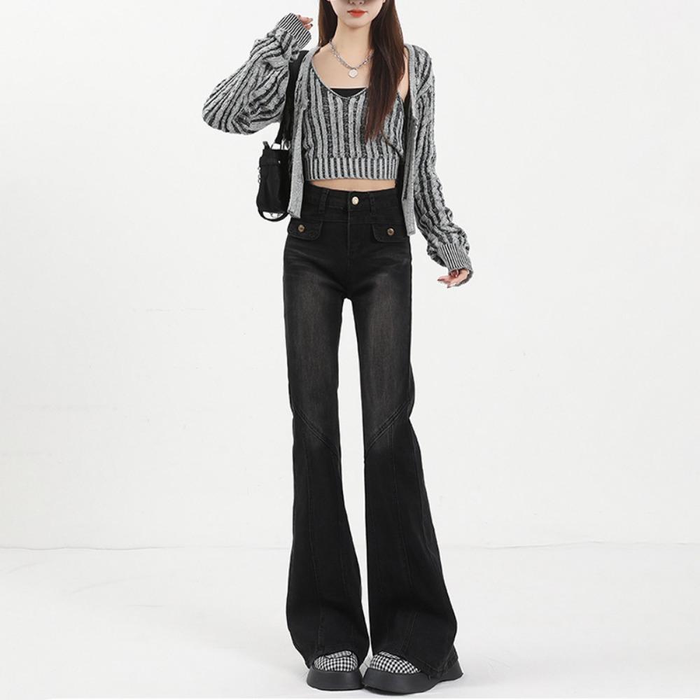 Осень и зима американские ретро джинсы-клеш женская одежда высокие удлиненные подкова европейская и американская атмосфера микро-расклешенные брюки XL
Осень и зима американские ретро джинсы-клеш женская одежда высокие удлиненные подкова европейская и американская атмосфера микро-расклешенные брюки XL