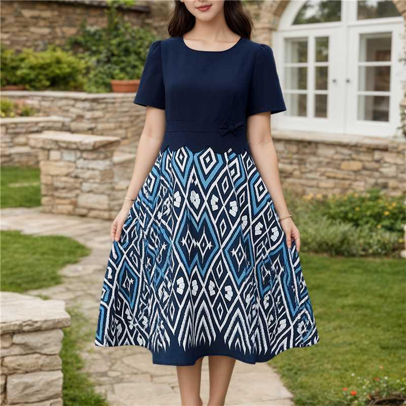 ZANZEA Женское повседневное платье с круглым вырезом, короткими рукавами и лоскутным узором в стиле ретро S тёмно-синий
ZANZEA Женское повседневное платье с круглым вырезом, короткими рукавами и лоскутным узором в стиле ретро S тёмно-синий