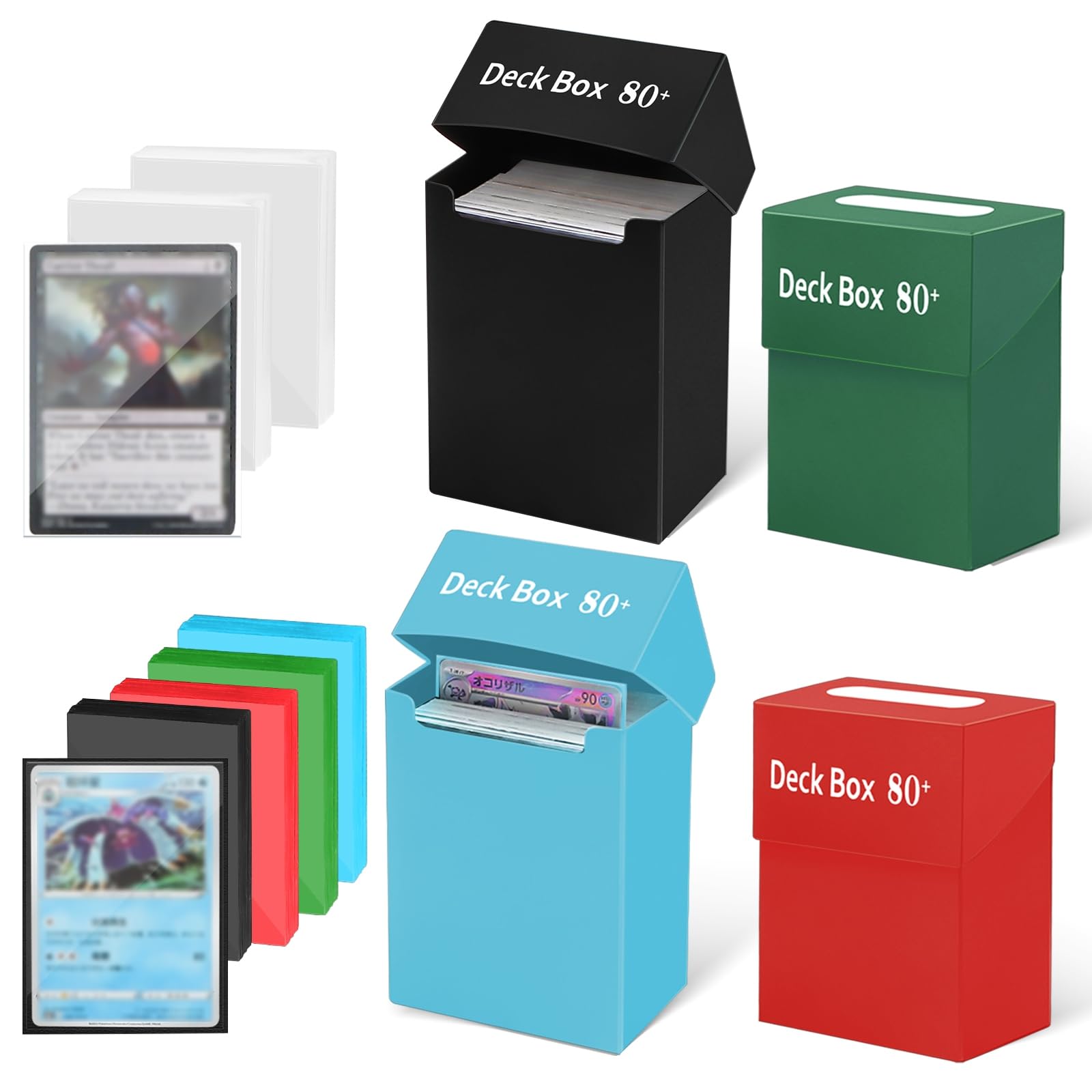 HIMOMO Deck Case Card Sleeve Combo Set 404 Pieces 4 Colors Storage Box Plastic 200 Matte Card Sleeves 200 Card Sleeves Transparent Size 66 x 91mm
HIMOMO Deck Case Card Sleeve Combo Set 404 Pieces 4 Colors Storage Box Plastic 200 Matte Card Sleeves 200 Card Sleeves Transparent Size 66 x 91mm