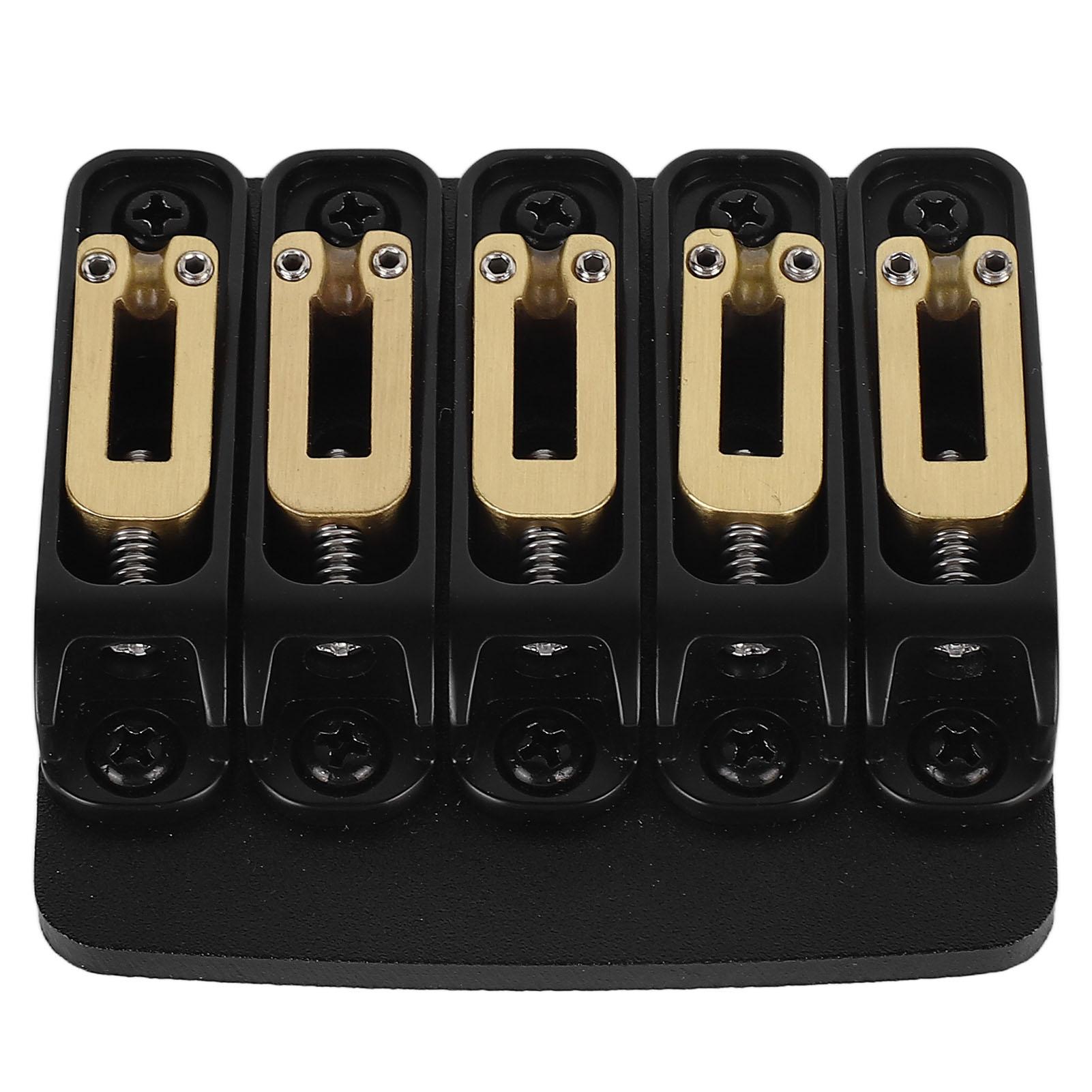 5 String Bass Bridge Black Metal High Strength Excellent Conductivity Stylish Bass Guitar Bridge
5 String Bass Bridge Black Metal High Strength Excellent Conductivity Stylish Bass Guitar Bridge