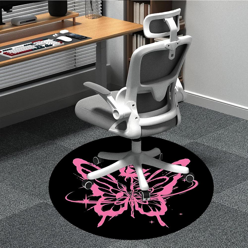 1PC Butterfly Rose Pattern Office Round Area Rug, Indoor Mat Suitable For Office, Under Office Chairs Bedroom Living Room Home Decor, Room Deco 183 80cm by 80cm
1PC Butterfly Rose Pattern Office Round Area Rug, Indoor Mat Suitable For Office, Under Office Chairs Bedroom Living Room Home Decor, Room Deco 183 80cm by 80cm