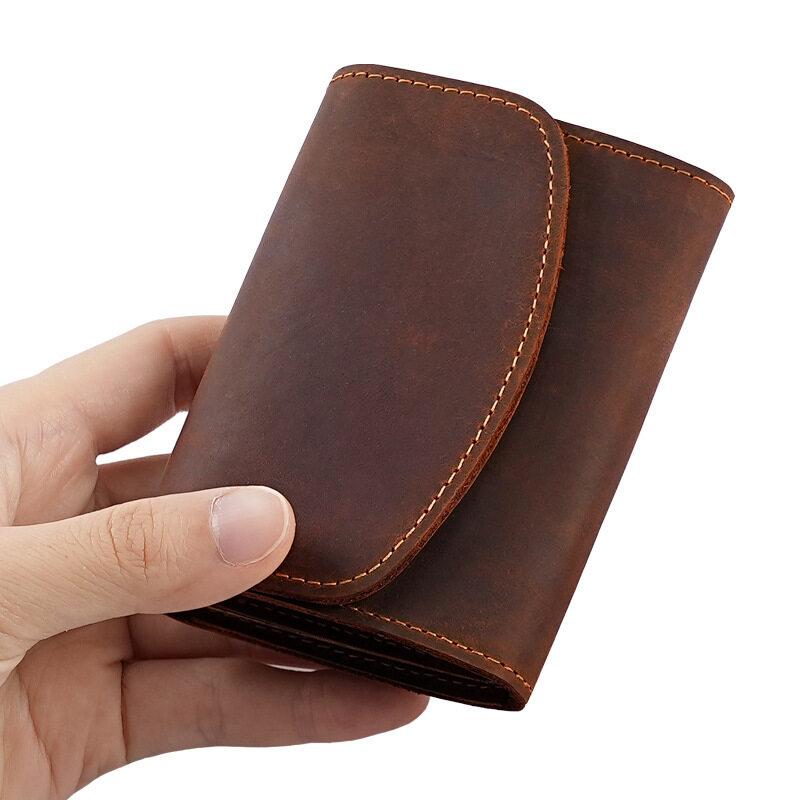 Маленький кошелек на молнии из винтажной кожи Crazy Horse, компактный, с крышкой на кнопке, для монет, ключей, карман для денег кофейный
Маленький кошелек на молнии из винтажной кожи Crazy Horse, компактный, с крышкой на кнопке, для монет, ключей, карман для денег кофейный