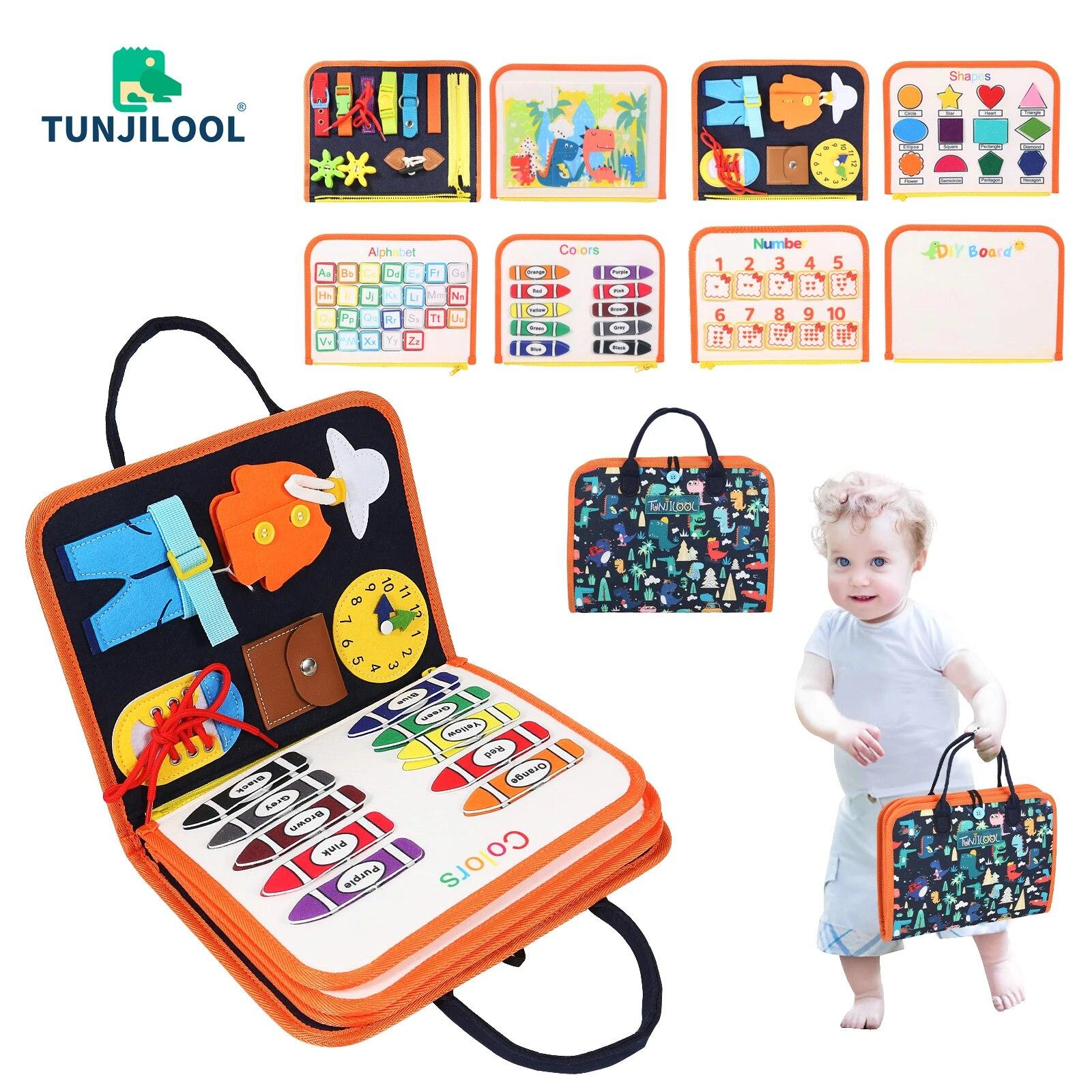 TUNJILOOL Бизи доска Монтессори приходские игрушки для малышей Детская занятая книга Монтессори развивающие сенсорные игрушки для детей Подарки
TUNJILOOL Бизи доска Монтессори приходские игрушки для малышей Детская занятая книга Монтессори развивающие сенсорные игрушки для детей Подарки