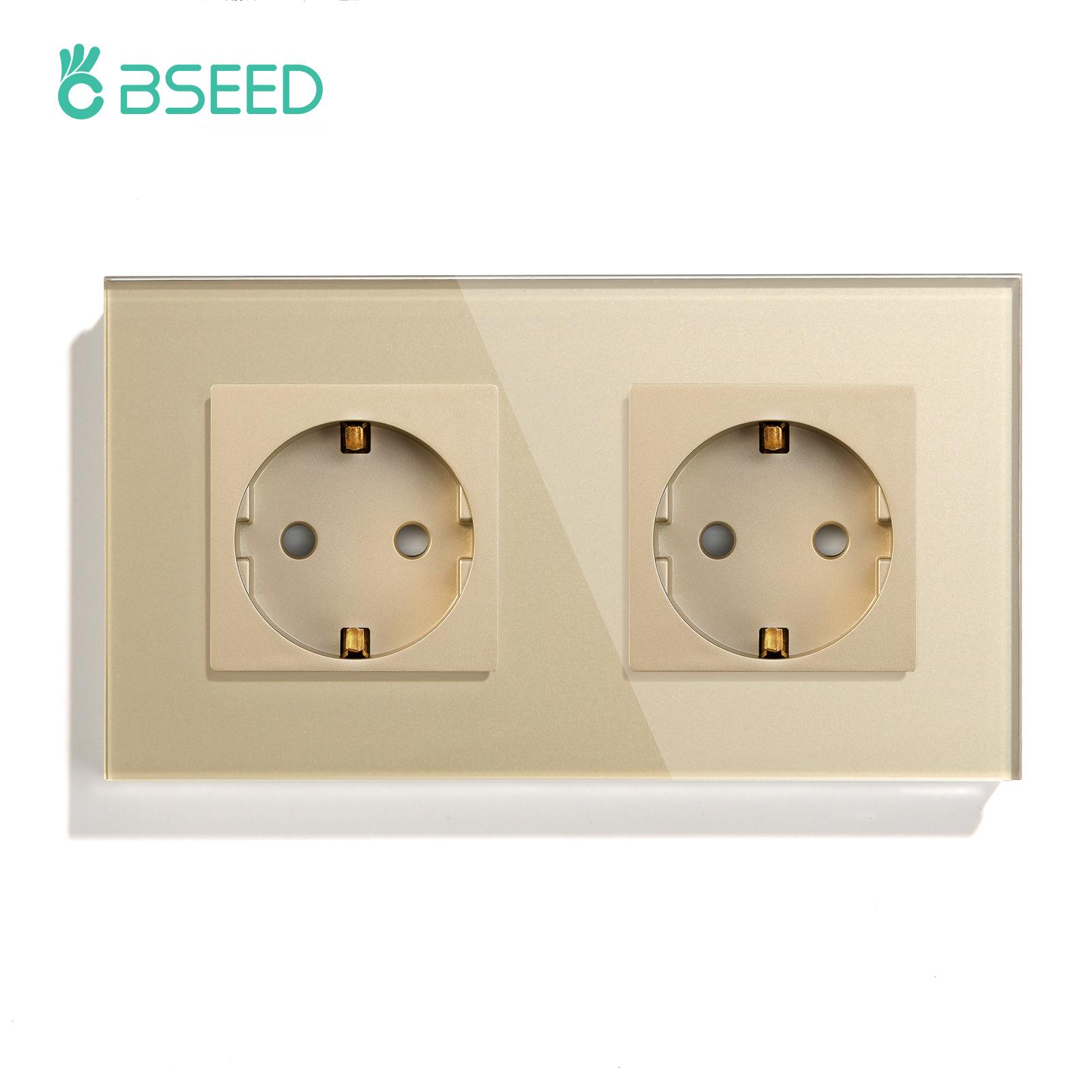 Одинарна настінна розетка BSEED з портами USB Type-C Подвійна скляна розетка Потрійні електричні розетки Розетки 16A Золота 110-250V
Одинарна настінна розетка BSEED з портами USB Type-C Подвійна скляна розетка Потрійні електричні розетки Розетки 16A Золота 110-250V