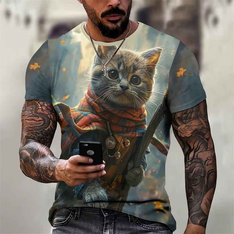 3D printed magic poster, wizard cat T-shirt, men s short sleeved shirt 6XL
3D printed magic poster, wizard cat T-shirt, men s short sleeved shirt 6XL