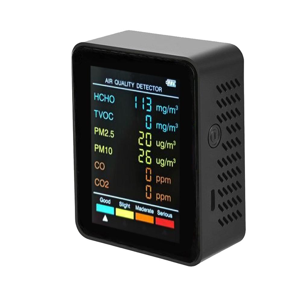 6 In 1 PM2.5 PM10 HCHO TVOC CO CO2 Multifunctional Air Quality Detector CO Carbon Dioxide Formaldehyde Monitor
6 In 1 PM2.5 PM10 HCHO TVOC CO CO2 Multifunctional Air Quality Detector CO Carbon Dioxide Formaldehyde Monitor