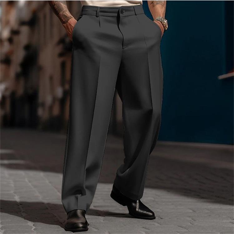 Мужские однотонные дышащие формальные брюки прямого кроя 2025 года для улицы и повседневных выходов M чёрный
Мужские однотонные дышащие формальные брюки прямого кроя 2025 года для улицы и повседневных выходов M чёрный