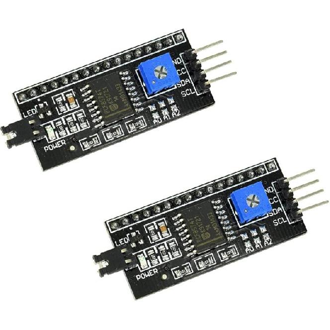 HiLetgo 2 шт. 5В 2004 1602 РК-дисплей з адаптером IIC I2C, послідовний інтерфейсний адаптер IIC для деталей роботів Arduino Small
HiLetgo 2 шт. 5В 2004 1602 РК-дисплей з адаптером IIC I2C, послідовний інтерфейсний адаптер IIC для деталей роботів Arduino Small