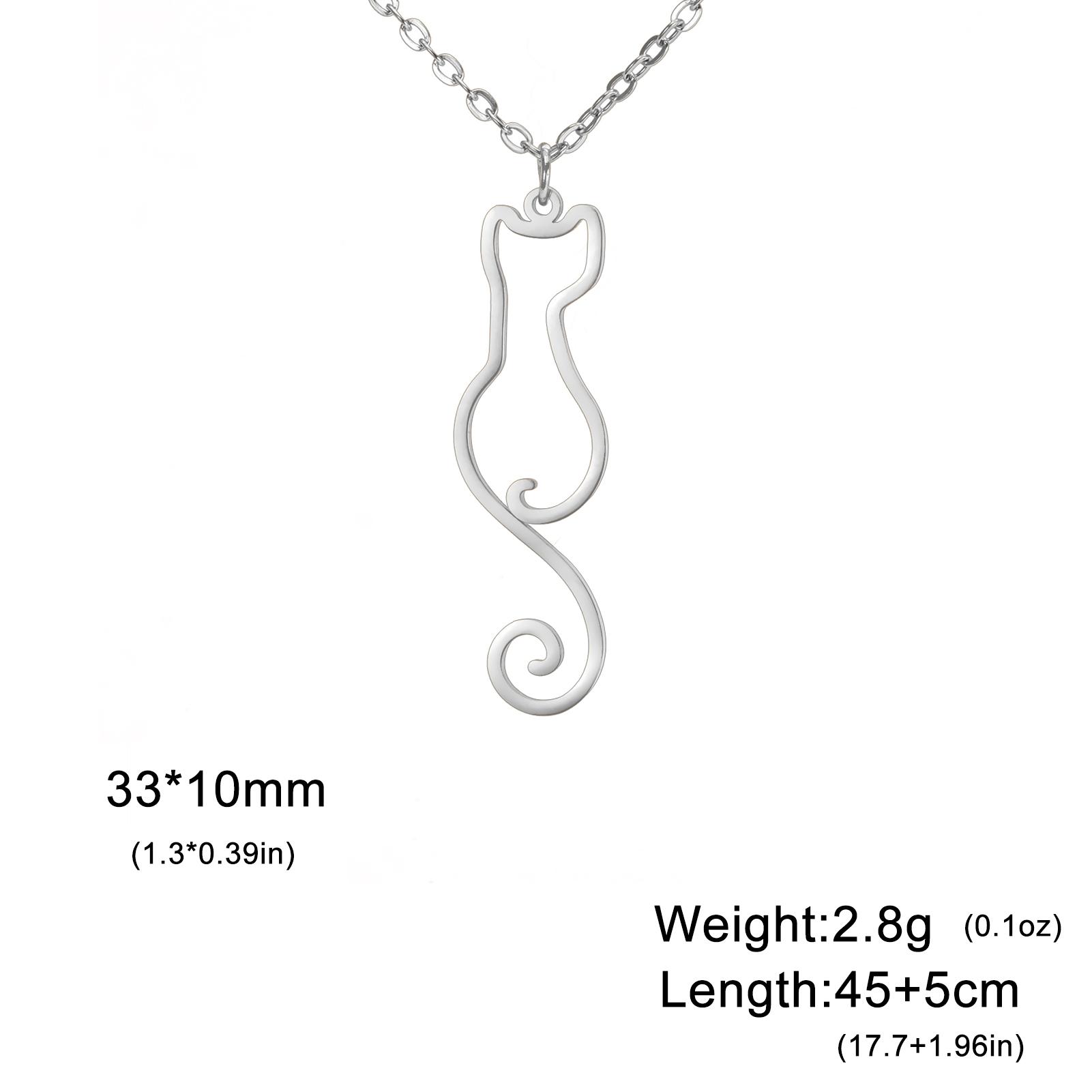 Cat with Long Tail Necklace for Female Women Cute Charm Gift Stainless Steel Jewelry on the Neck Link Chain Accessories 2026 New
Cat with Long Tail Necklace for Female Women Cute Charm Gift Stainless Steel Jewelry on the Neck Link Chain Accessories 2026 New