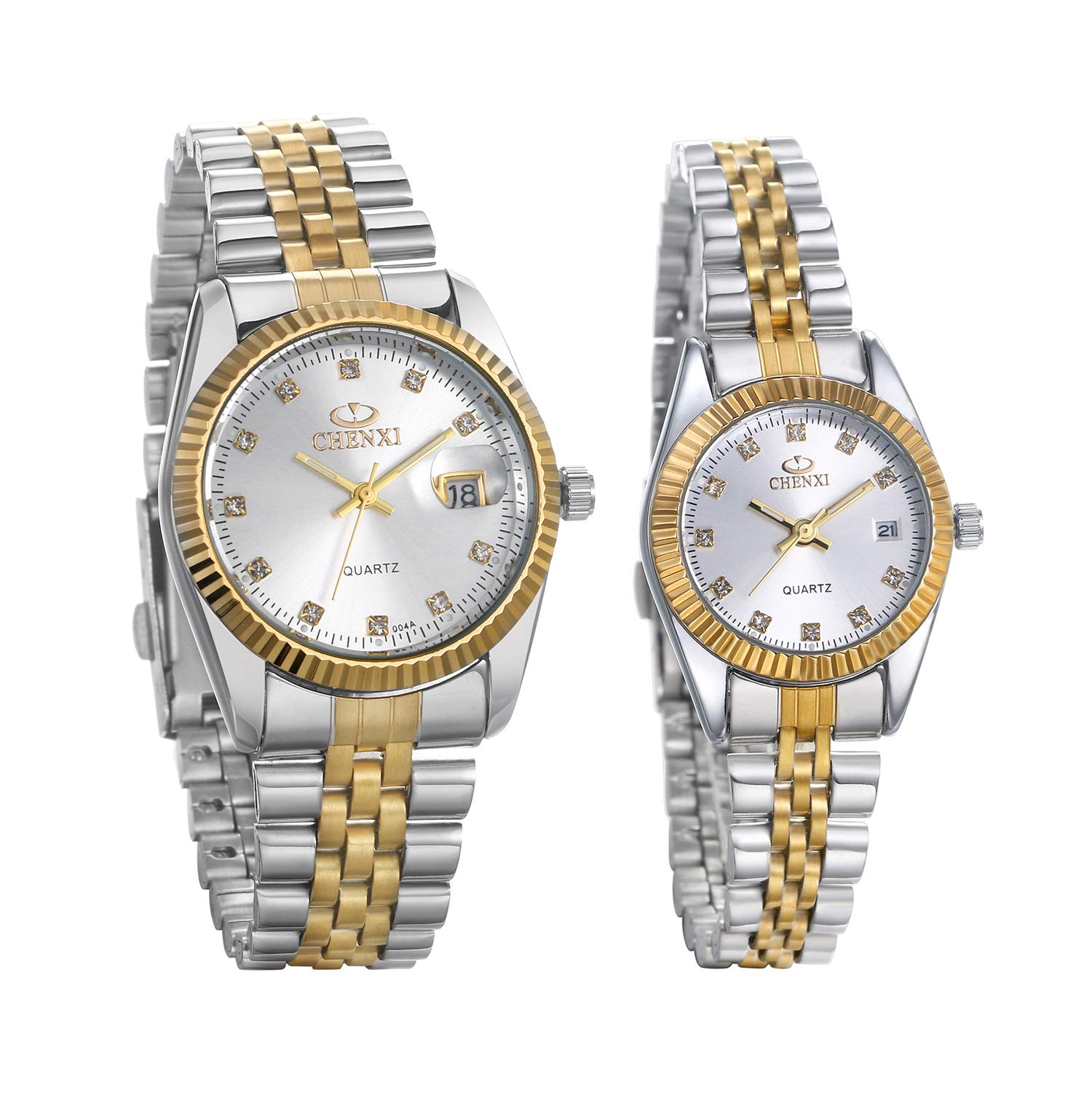 JEWELRYWE Watches Pair Couples Popular Stainless Steel Analog Waterproof Japanese Quartz Bracelet Watch Fashion Accessories Anniversary Christmas Day
JEWELRYWE Watches Pair Couples Popular Stainless Steel Analog Waterproof Japanese Quartz Bracelet Watch Fashion Accessories Anniversary Christmas Day