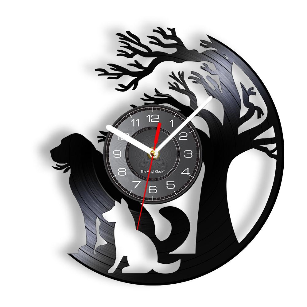 Dogs Under The Tree Wall Art Home Decor Wall Clock Puppies Silhouette Vinyl Record Wall Clock Vintage Gift For Dog Owners Lovers
Dogs Under The Tree Wall Art Home Decor Wall Clock Puppies Silhouette Vinyl Record Wall Clock Vintage Gift For Dog Owners Lovers