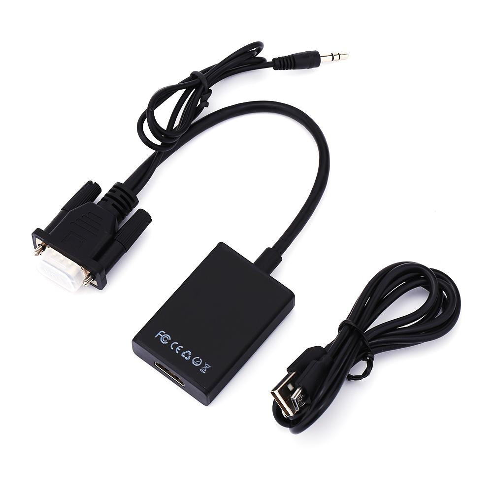 Кабель-адаптер-конвертер VGA в HDMI o с высоким разрешением 1080P HD с USB-кабелем для ПК
Кабель-адаптер-конвертер VGA в HDMI o с высоким разрешением 1080P HD с USB-кабелем для ПК