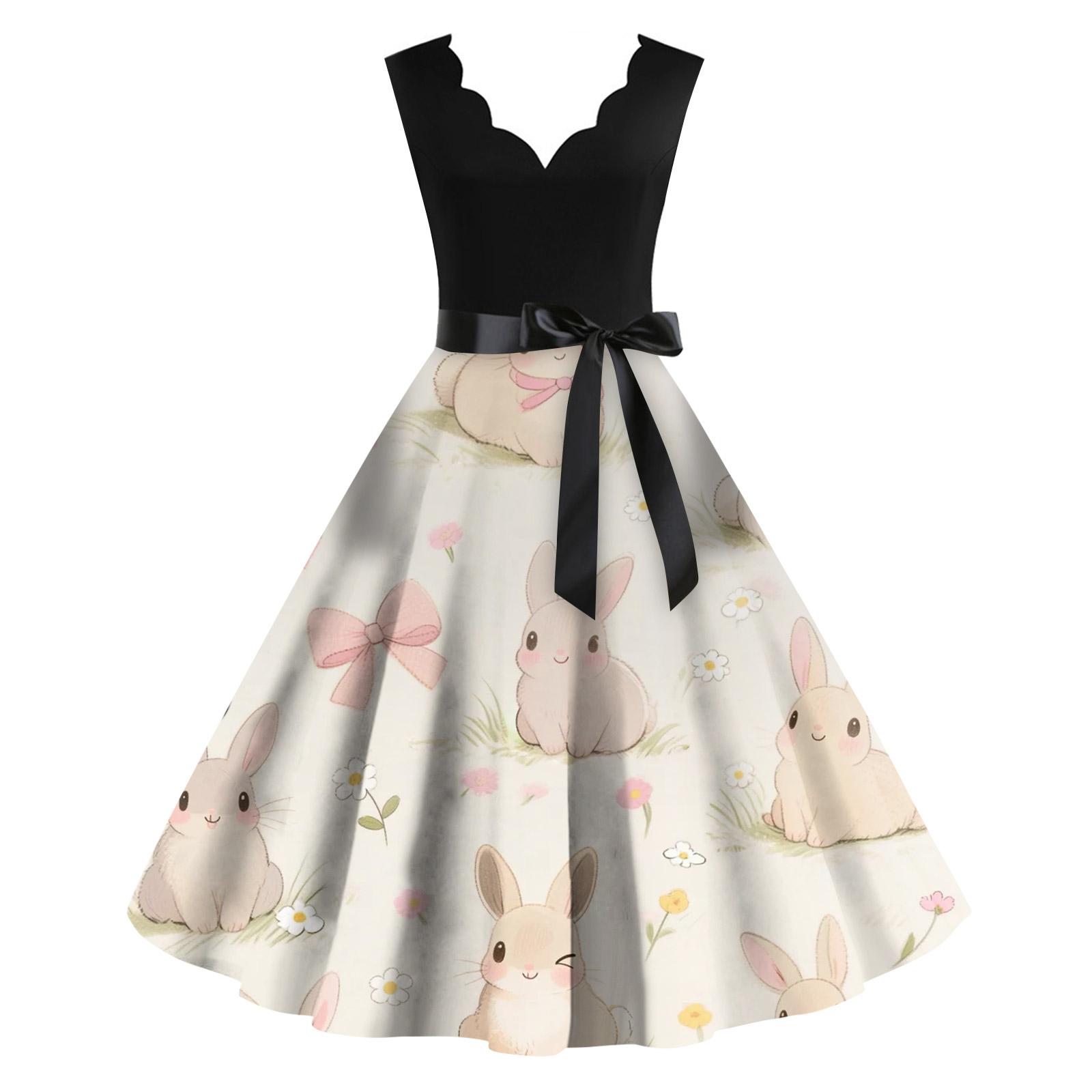 Women s Casual Fashion Easter Print V-neck Retro Dress L
Women s Casual Fashion Easter Print V-neck Retro Dress L