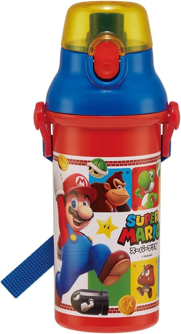 Super Mario water bottle direct drinking plastic bottle 480ml silver ion antibacterial Mario 23 set name one-touch (water bottle, sticker)
Super Mario water bottle direct drinking plastic bottle 480ml silver ion antibacterial Mario 23 set name one-touch (water bottle, sticker)