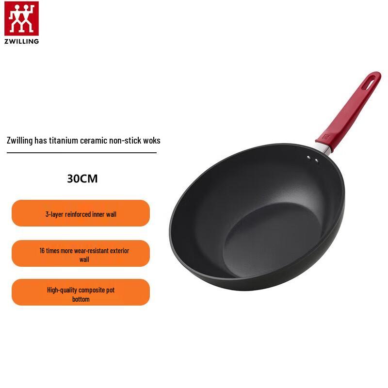 Zwilling 30cm Titanium Ceramic Non-Stick Flat-Bottom Pan
Zwilling 30cm Titanium Ceramic Non-Stick Flat-Bottom Pan