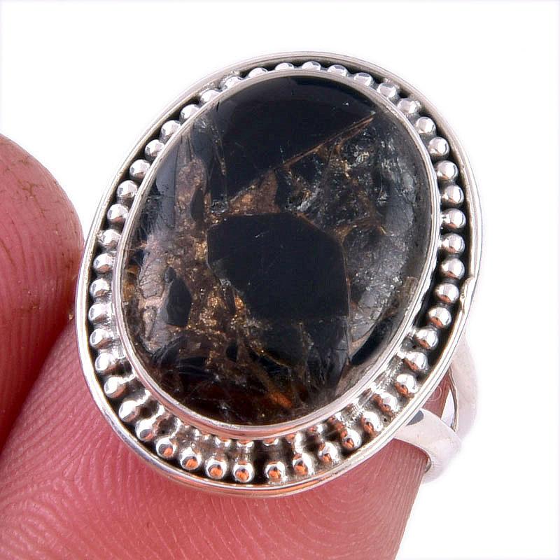 Natural Black Copper Turquoise Gemstone 925 Solid Sterling Silver Ring S.6 y0p62 
Natural Black Copper Turquoise Gemstone 925 Solid Sterling Silver Ring S.6 y0p62