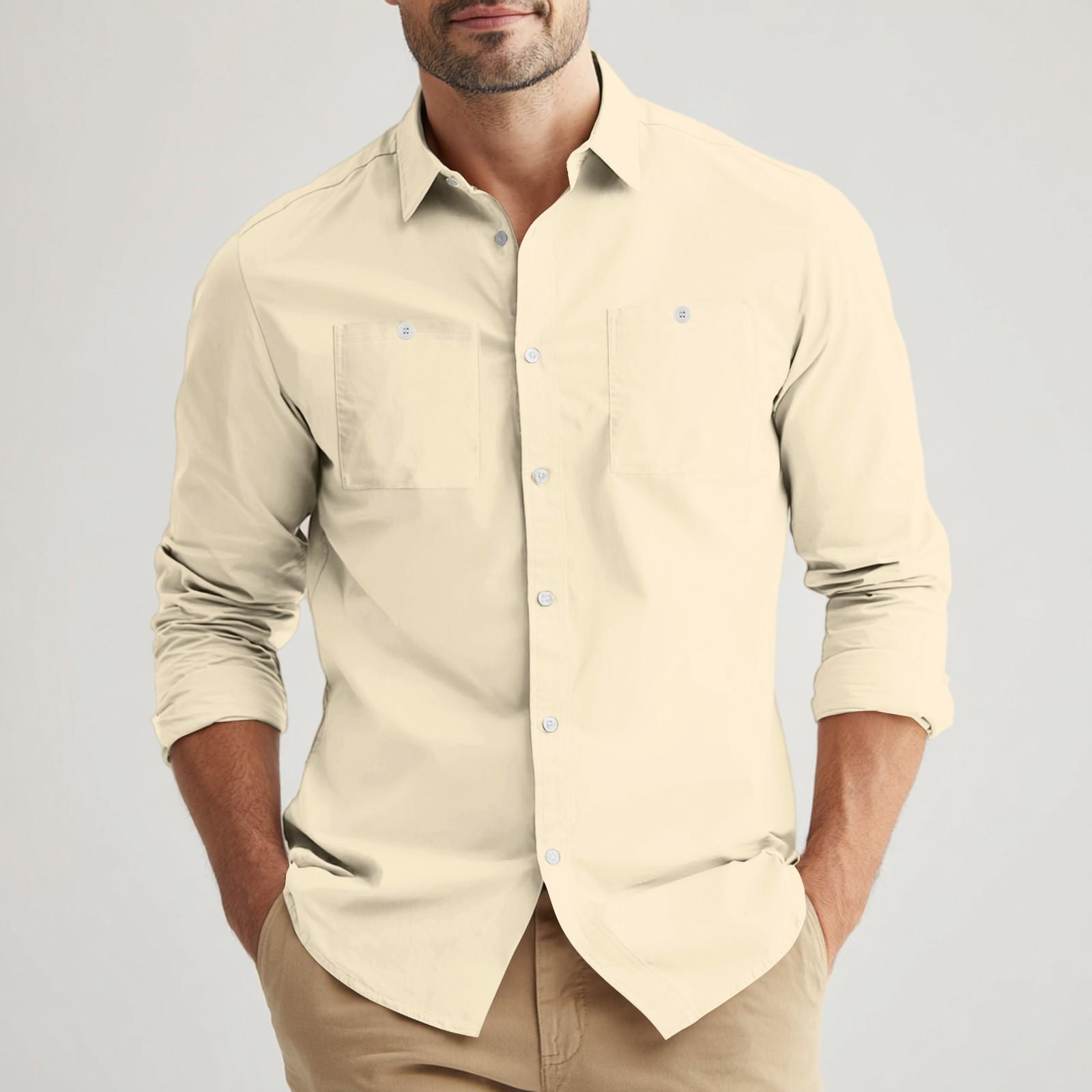 Мужская свободная классическая рубашка с лацканами и несколькими карманами, промышленная рабочая рубашка-топ XL жёлтый
Мужская свободная классическая рубашка с лацканами и несколькими карманами, промышленная рабочая рубашка-топ XL жёлтый