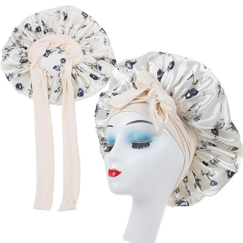 Stylish Printed Satin Sleep Cap with Bowknot Design
Stylish Printed Satin Sleep Cap with Bowknot Design