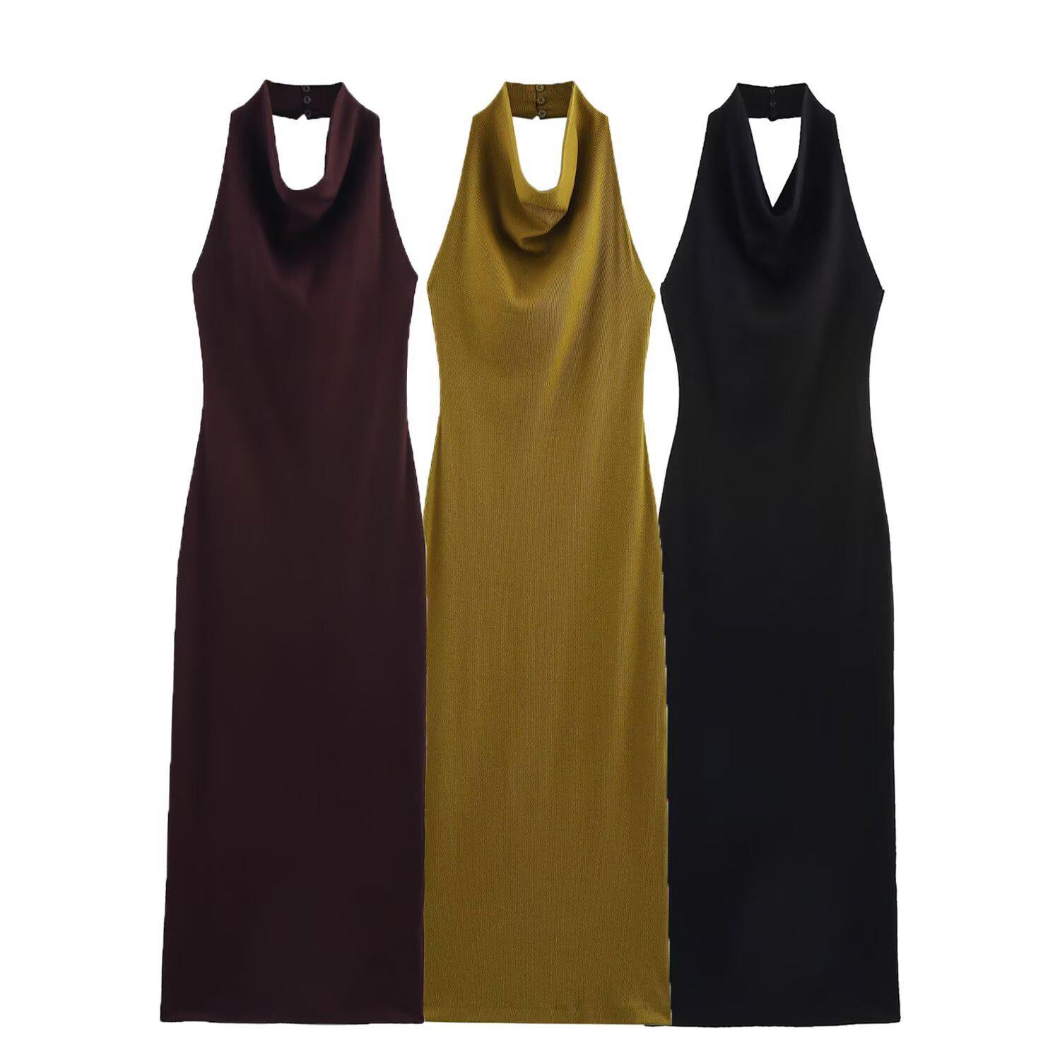 2025 Spring/Summer Elegant Halter Neck Slimming Dress for Women Extra Small оливковое зеленый
2025 Spring/Summer Elegant Halter Neck Slimming Dress for Women Extra Small оливковое зеленый