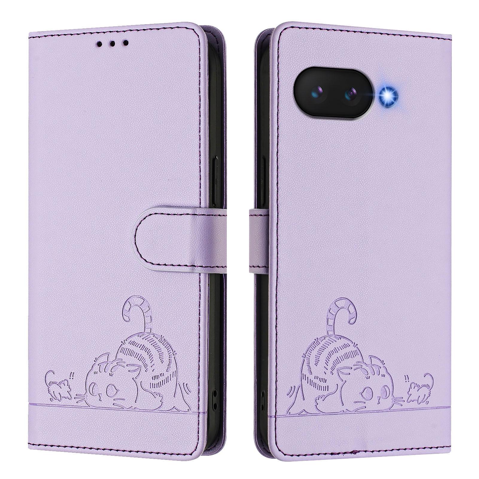 For Google Pixel 9a Case with Strap RFID Blocking Leather Wallet Phone Cover Cat Mouse Pattern Purple
For Google Pixel 9a Case with Strap RFID Blocking Leather Wallet Phone Cover Cat Mouse Pattern Purple