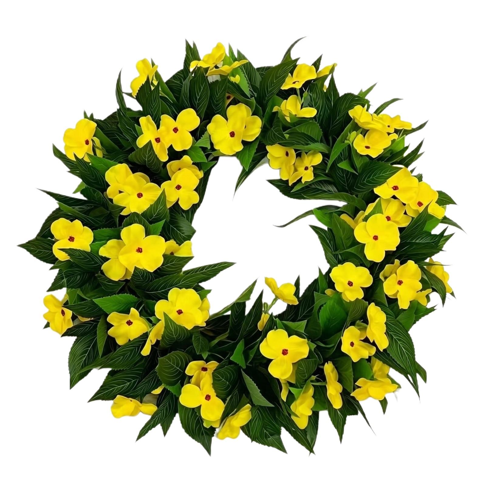 Artificial Black-Eyed Susan Wreath for Home and Outdoor Decoration Durable Faux Flower Garland for Garden Fence Wall Hanging One Size
Artificial Black-Eyed Susan Wreath for Home and Outdoor Decoration Durable Faux Flower Garland for Garden Fence Wall Hanging One Size