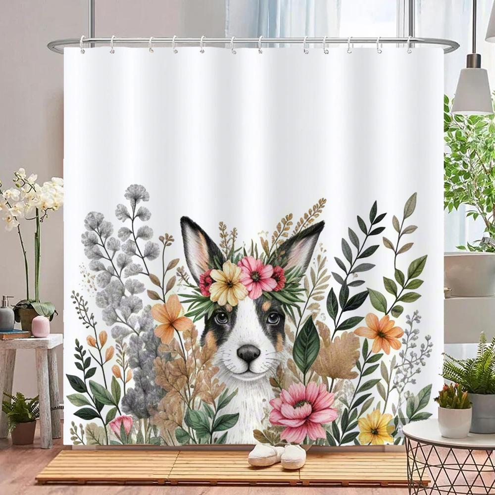 Elephant, Wolf, Animals Shower Curtain, Texture Fabric Bathroom Decor Watercolor Flowers And Plants Shower Curtian With Hooks W60H190(CM)-1 Pcs
Elephant, Wolf, Animals Shower Curtain, Texture Fabric Bathroom Decor Watercolor Flowers And Plants Shower Curtian With Hooks W60H190(CM)-1 Pcs