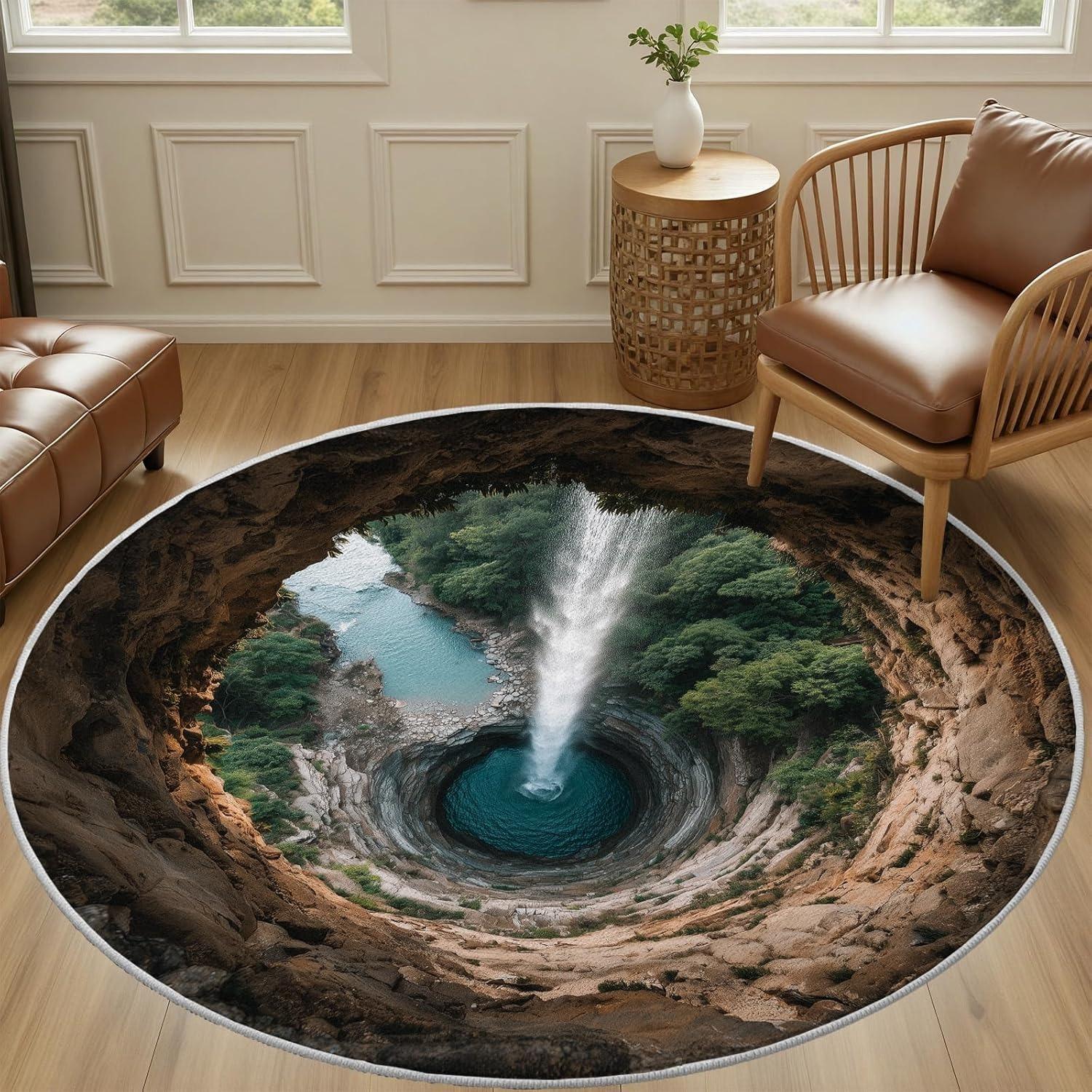 2D Library Spiral Staircase Round Rug Vintage Book Stairwell Illusion Print Fantasy Home Decor Mat Soft Non-Slip Circular Carpet 80cm x 80cm
2D Library Spiral Staircase Round Rug Vintage Book Stairwell Illusion Print Fantasy Home Decor Mat Soft Non-Slip Circular Carpet 80cm x 80cm