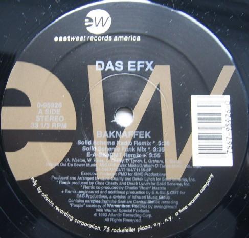 12inch Record DAS EFX - Baknaffek / Wontu 095926 EastWest Record 1993 US Rap & Hip-Hop/R&B Used
12inch Record DAS EFX - Baknaffek / Wontu 095926 EastWest Record 1993 US Rap & Hip-Hop/R&B Used