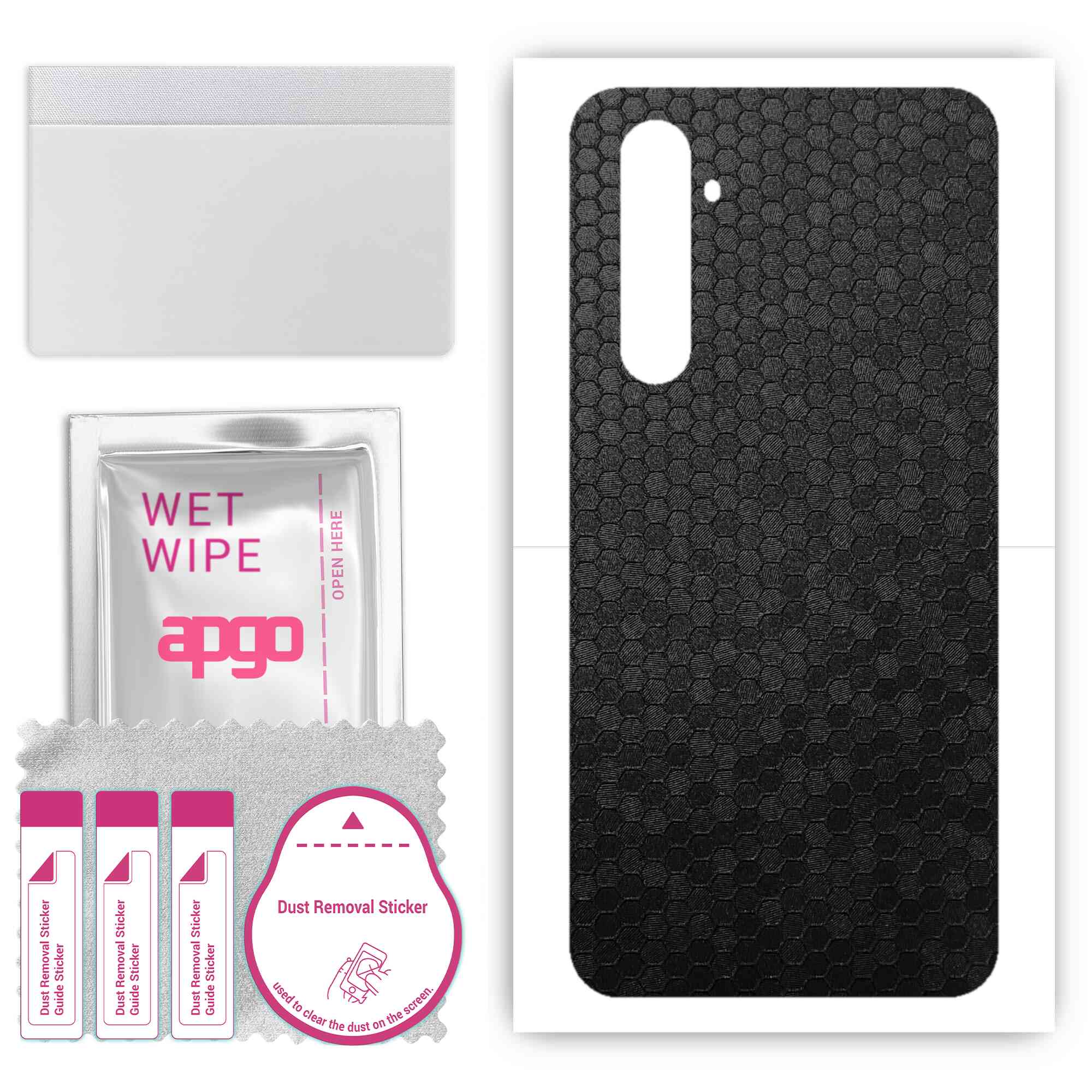 apgo Protective Skin Sticker for the back compatible with Realme X50 Pro 5G, Wrap Film, Foil, Vinyl - Pattern Black Honeycomb
apgo Protective Skin Sticker for the back compatible with Realme X50 Pro 5G, Wrap Film, Foil, Vinyl - Pattern Black Honeycomb