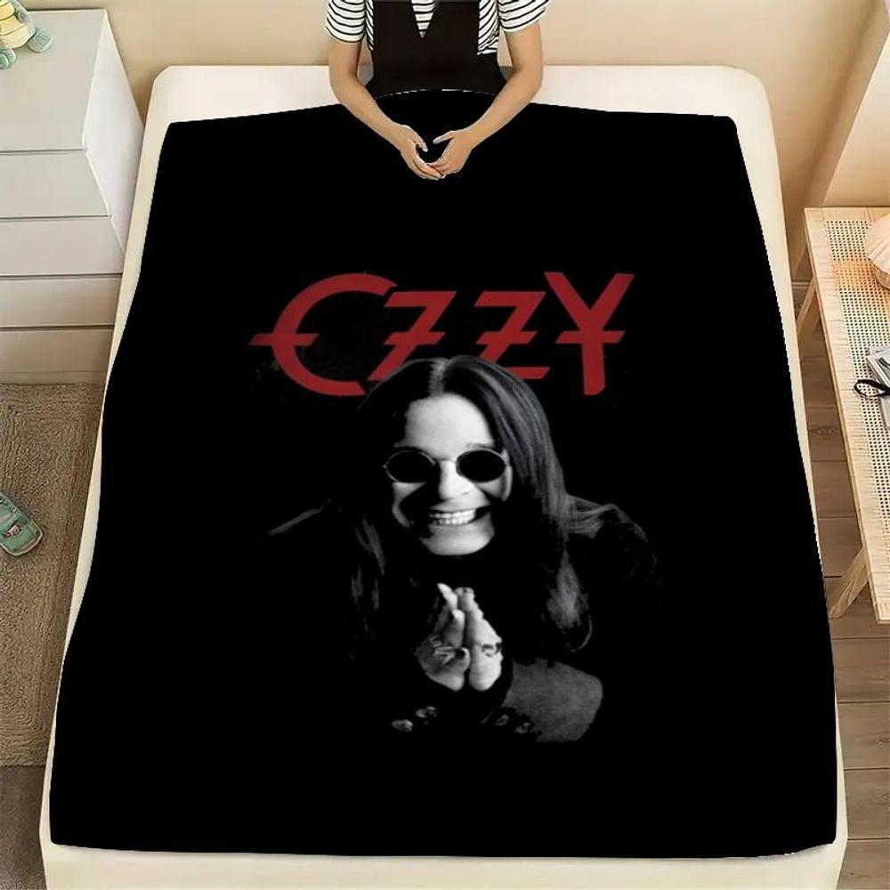 OZZY Rock Star Inspired Black and White Portrait Throw Blanket - Dramatic Design Featuring Long Haired Figure with Round Sunglas 75x90cm
OZZY Rock Star Inspired Black and White Portrait Throw Blanket - Dramatic Design Featuring Long Haired Figure with Round Sunglas 75x90cm