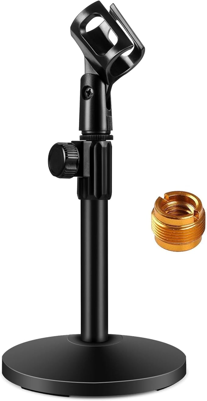 ROTKUEIEE Microphone Tabletop Microphone Desktop and Angle Includes Microphone Inch Inch Female Screw Adapter Stand, Stand, Stand/Tabletop Type/Height
ROTKUEIEE Microphone Tabletop Microphone Desktop and Angle Includes Microphone Inch Inch Female Screw Adapter Stand, Stand, Stand/Tabletop Type/Height