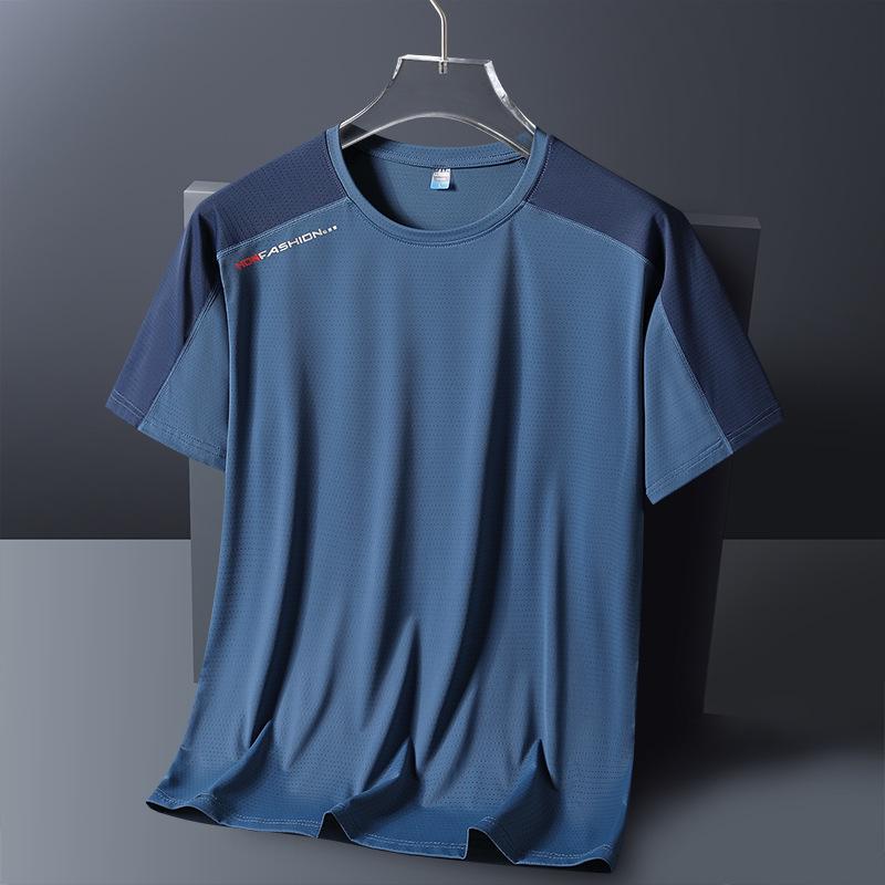 Мужская быстросохнущая футболка с коротким рукавом из ледяного шелка - Свободный крой, Большой размер, Тонкая, Повседневная, Спортивная, Дышащая, Парный стиль. 7XL
Мужская быстросохнущая футболка с коротким рукавом из ледяного шелка - Свободный крой, Большой размер, Тонкая, Повседневная, Спортивная, Дышащая, Парный стиль. 7XL
