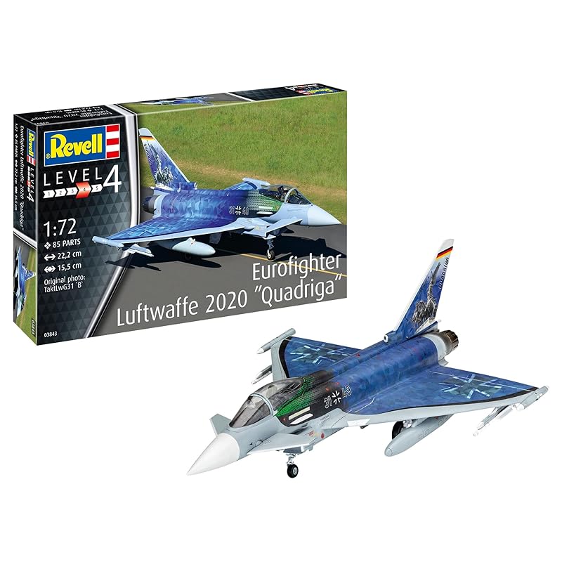 German level (Revell) 1/72 german air force euro fighter 2020 Quadriga plastic model 03843
German level (Revell) 1/72 german air force euro fighter 2020 Quadriga plastic model 03843