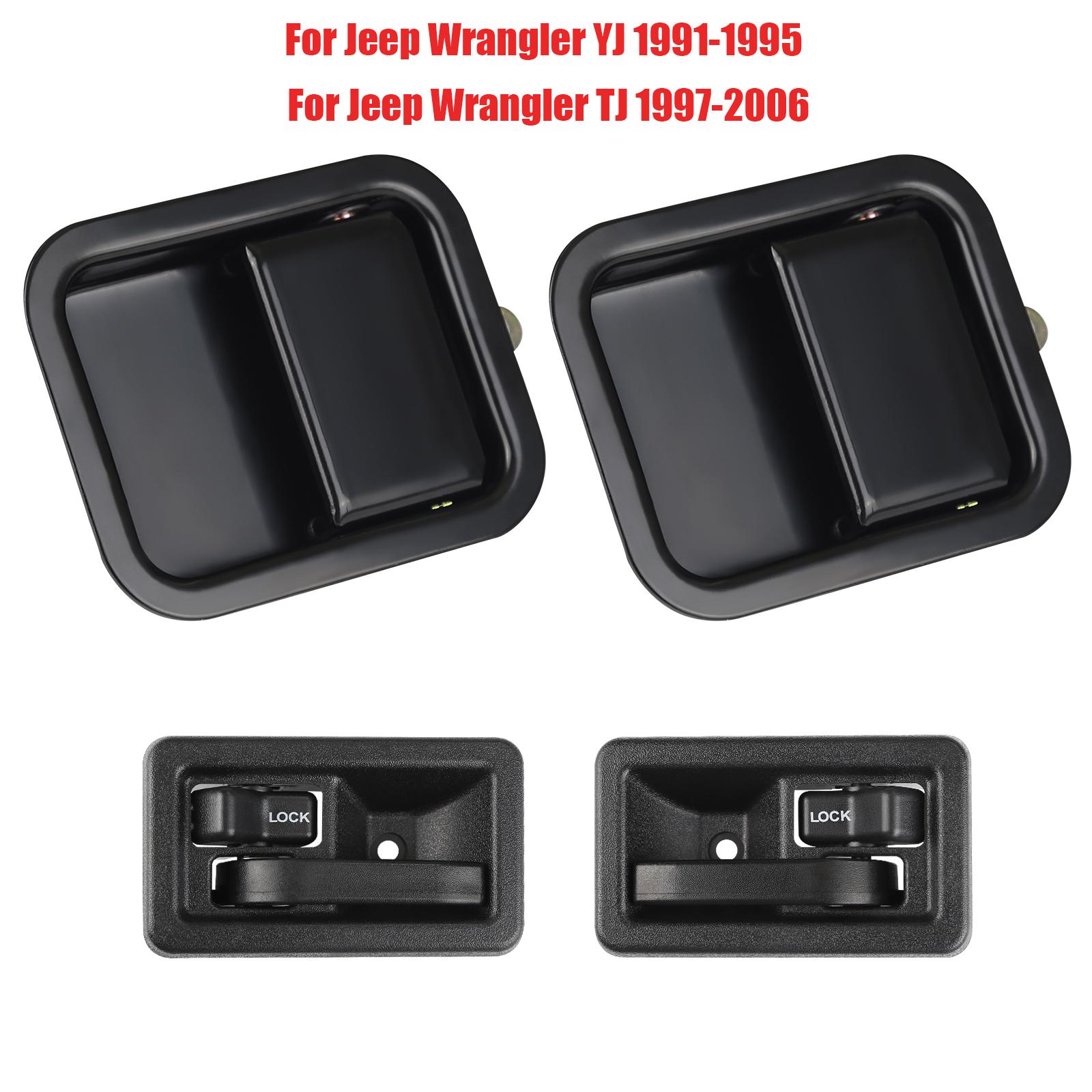 Комплект ручек дверей для салона и экстерьера автомобиля для Jeep Wrangler YJ TJ 1991-1995 гг., автомобильные аксессуары 1997-2006 гг. чёрный
Комплект ручек дверей для салона и экстерьера автомобиля для Jeep Wrangler YJ TJ 1991-1995 гг., автомобильные аксессуары 1997-2006 гг. чёрный