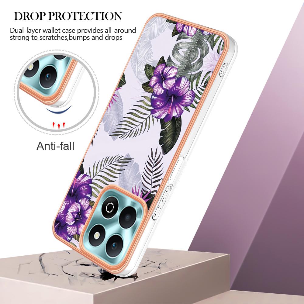 For Honor X6b 4G Case with IMD Marble Flower Pattern TPU Mobile Back Cover Purple Flower
For Honor X6b 4G Case with IMD Marble Flower Pattern TPU Mobile Back Cover Purple Flower